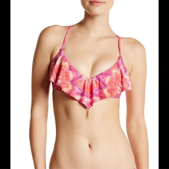 NWT ale BY ALESSANDRA‎ Island Fire Underwire Top [SZ Small ] Pink Purple - Picture 2 of 8
